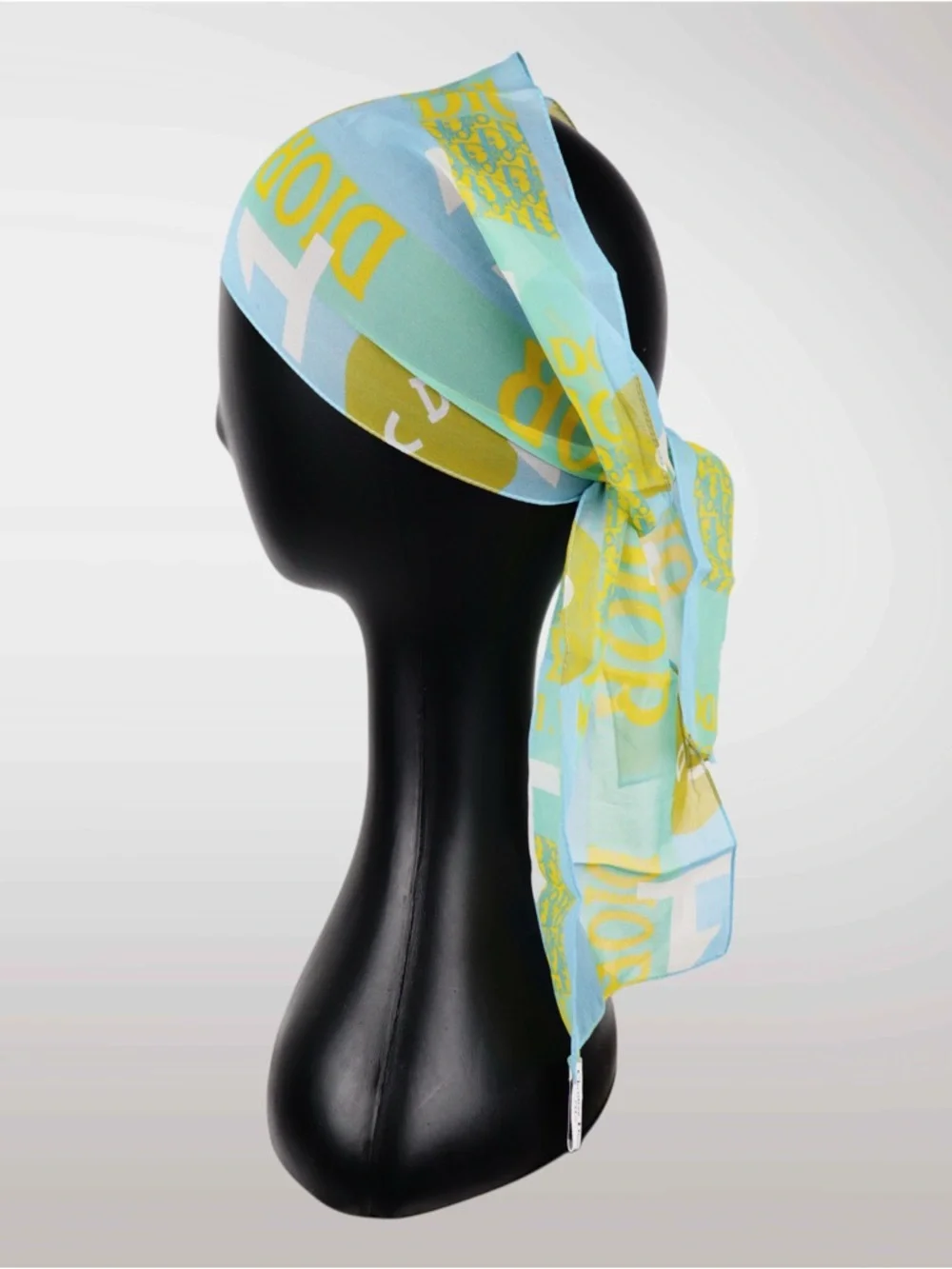 Auth Dior 1 Printed Silk Neckerchief/Scarf